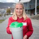 27. september: Kronprinsesse Mette-Marit besøker kommunekomitteen i Bodø som arbeider med å rekruttere bøssebærere til aksjonsdagen 23. oktober. Foto: Lise Åserud, NTB scanpix